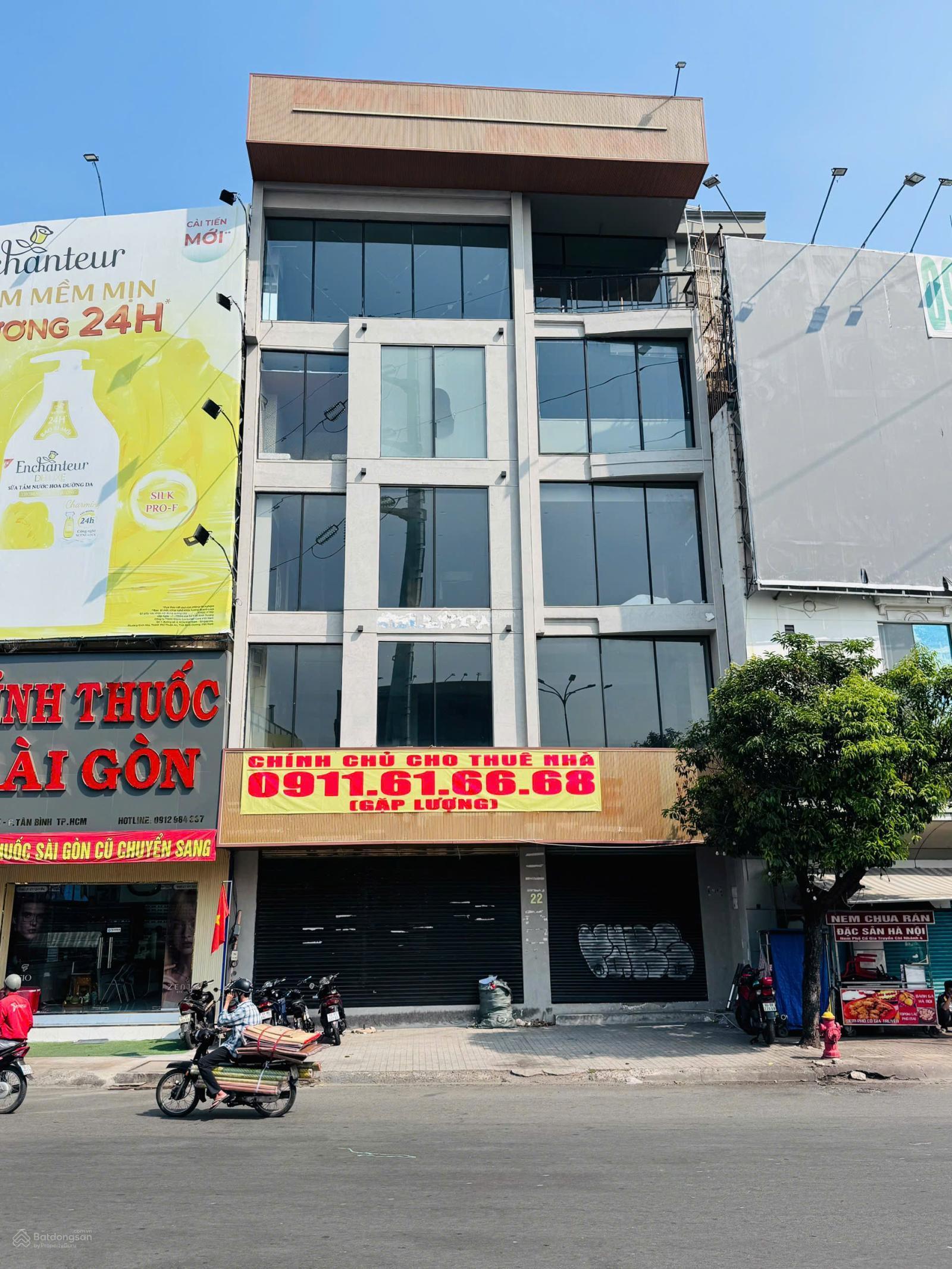 Cho Thuê Tòa Nhà 22 Âu Cơ, Tân Bình – 16x10m, 4 Lầu, Giá 180 Triệu, Hỗ Trợ Thang Máy