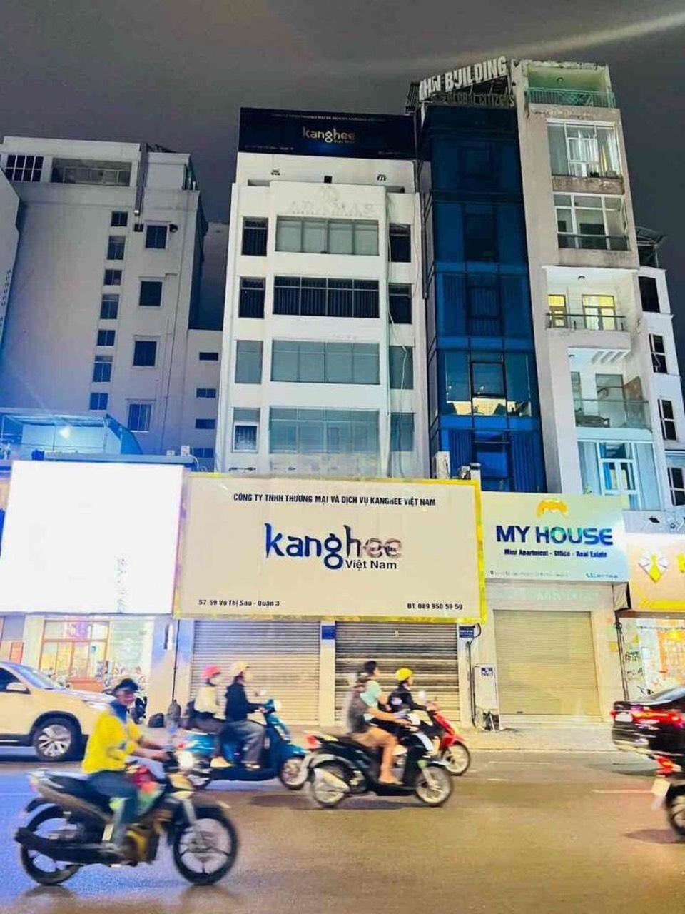 Cho thuê tòa nhà 57-59 Võ Thị Sáu Quận 3 – 1 trệt 7 lầu