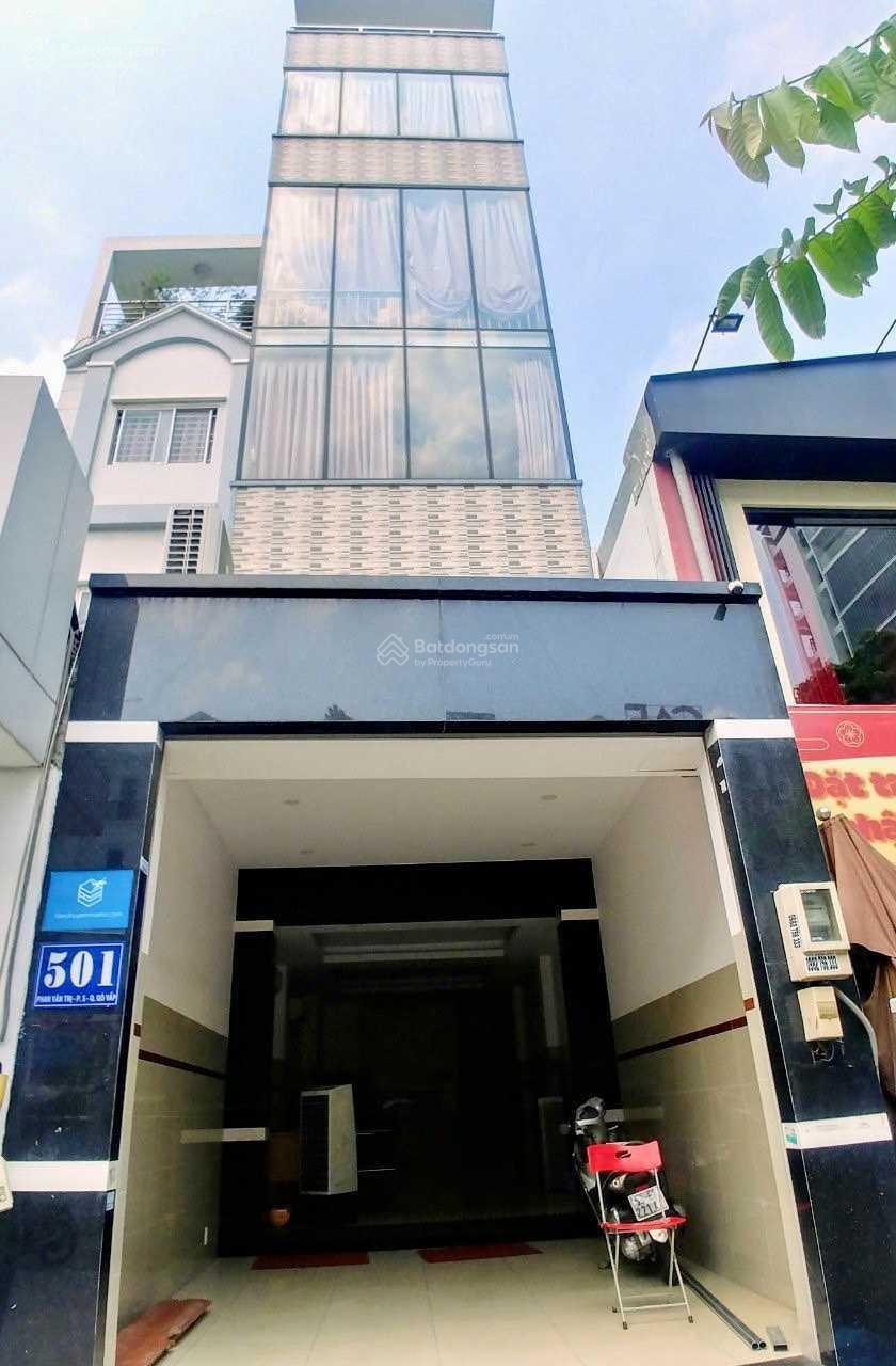 Cho Thuê Nhà Mặt Tiền 501 Phan Văn Trị, Gò Vấp – 4 Tầng Có Thang Máy