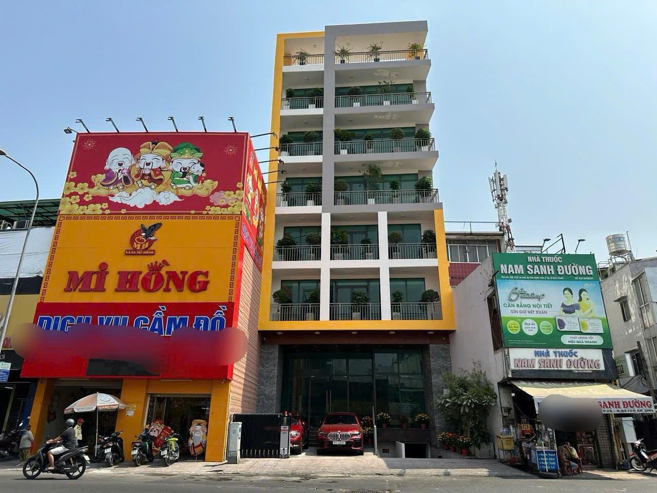 Cho thuê tòa nhà 2 mặt tiền Xô Viết Nghệ Tĩnh Bình Thạnh – 1 hầm 5 lầu, 3.000m²